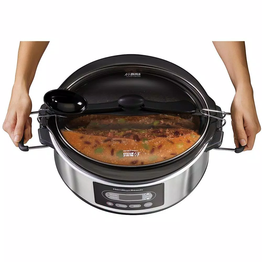 Hamilton Beach Stay or Go 5 Qt. Stainless Steel Slow Cooker with Temperature Controls Cookers Hamilton Beach Stay Or Go 5 Qt. Stainless Steel Slow Cooker With Temperature Controls -Costway Shop stainless steel hamilton beach slow cookers 33957 40 1000