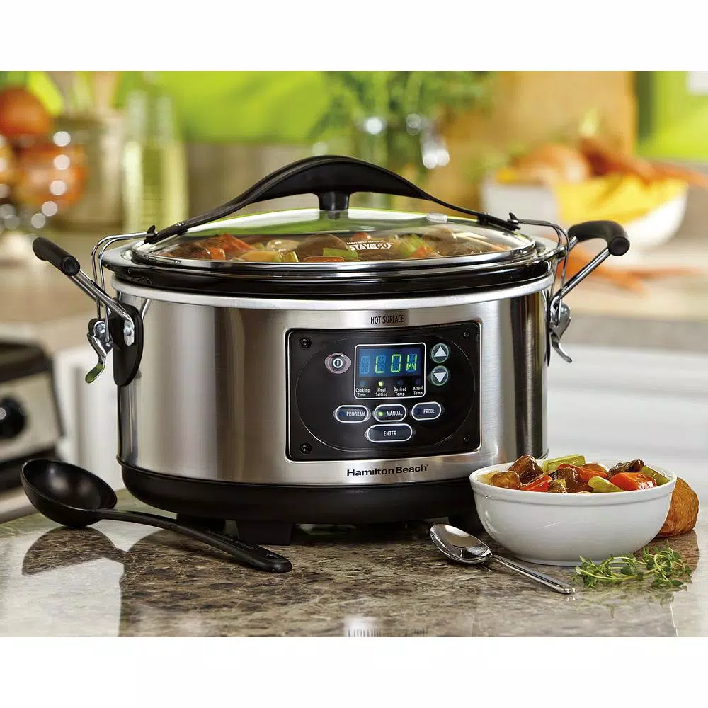 Cookers Hamilton Beach Set And Forget 6 Qt. Stainless Steel Programmable Slow Cooker With Temperature Probe 5 Cookers Hamilton Beach Set And Forget 6 Qt. Stainless Steel Programmable Slow Cooker With Temperature Probe - Image 3