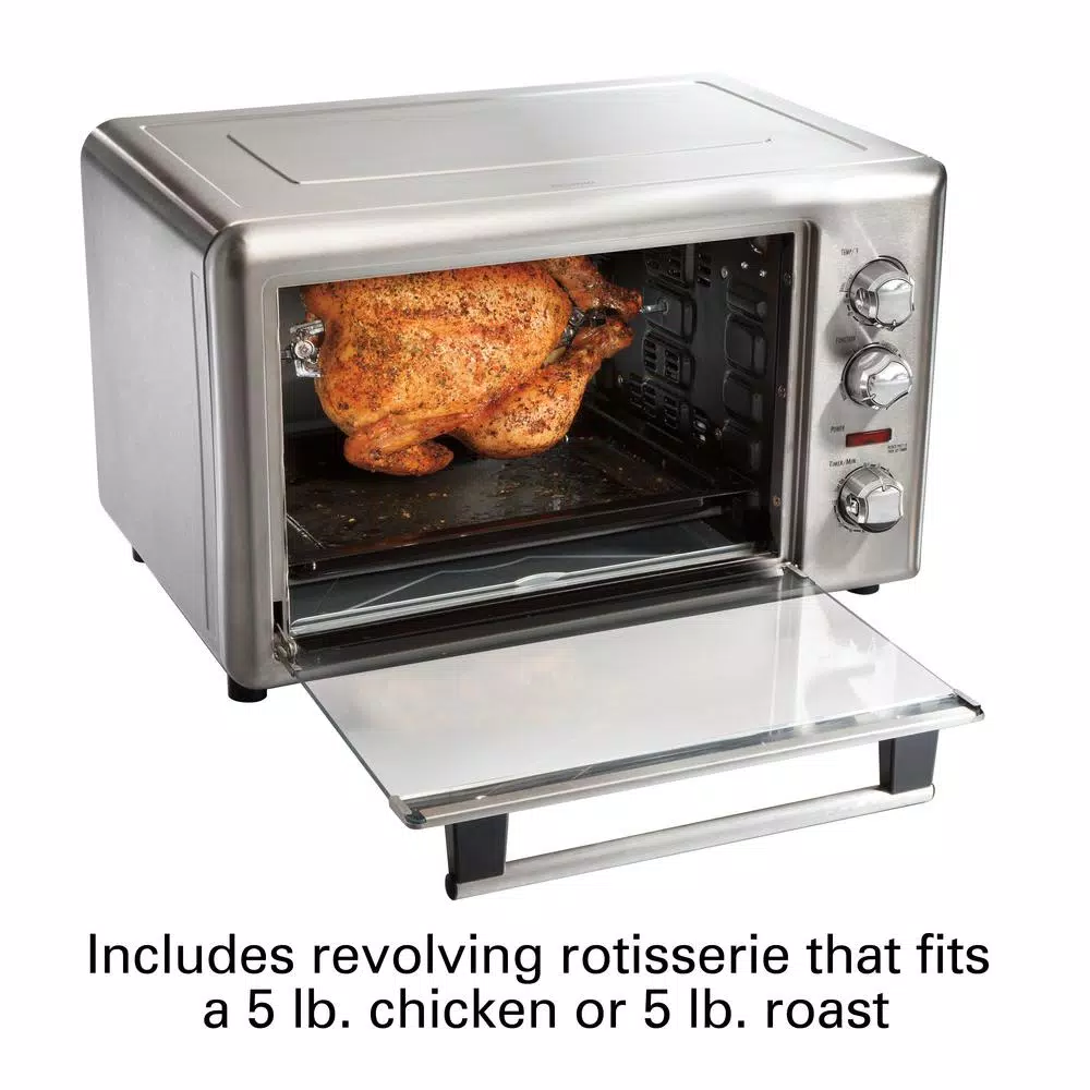 Toasters Hamilton Beach Countertop Stainless Steel Toaster Oven With Convection And Rotisserie 5 Toasters Hamilton Beach Countertop Stainless Steel Toaster Oven With Convection And Rotisserie - Image 3