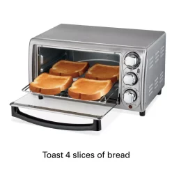 Toasters Hamilton Beach 1100-Watt 4-Slice Stainless Steel Toaster Oven 8 Toasters Hamilton Beach 1100-Watt 4-Slice Stainless Steel Toaster Oven -Costway Shop stainless steel hamilton beach toaster ovens 31143 44 1000