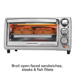 Toasters Hamilton Beach 1100-Watt 4-Slice Stainless Steel Toaster Oven 10 Toasters Hamilton Beach 1100-Watt 4-Slice Stainless Steel Toaster Oven -Costway Shop stainless steel hamilton beach toaster ovens 31143 76 1000