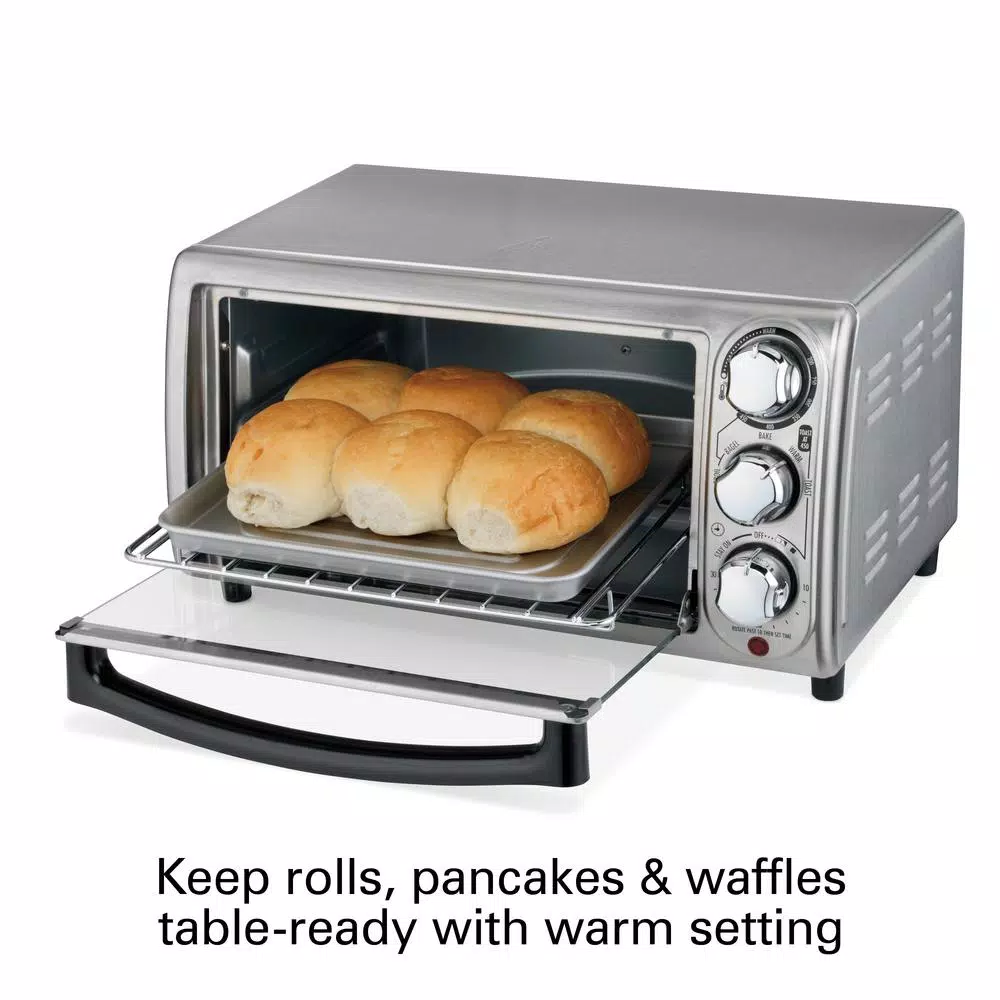 Hamilton Beach 1100-Watt 4-Slice Stainless Steel Toaster Oven Toasters Hamilton Beach 1100-Watt 4-Slice Stainless Steel Toaster Oven -Costway Shop stainless steel hamilton beach toaster ovens 31143 fa 1000