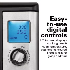 Toasters Hamilton Beach 1500 W 6-Slice Stainless Steel Digital Countertop Oven With Convection And Rotisserie -Costway Shop stainless steel hamilton beach toaster ovens 31154 fa 1000