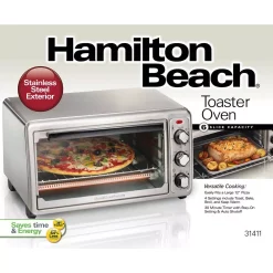 Toasters Hamilton Beach 1440-Watt 6-Slice Stainless Steel Toaster Oven -Costway Shop stainless steel hamilton beach toaster ovens 31411 fa 1000