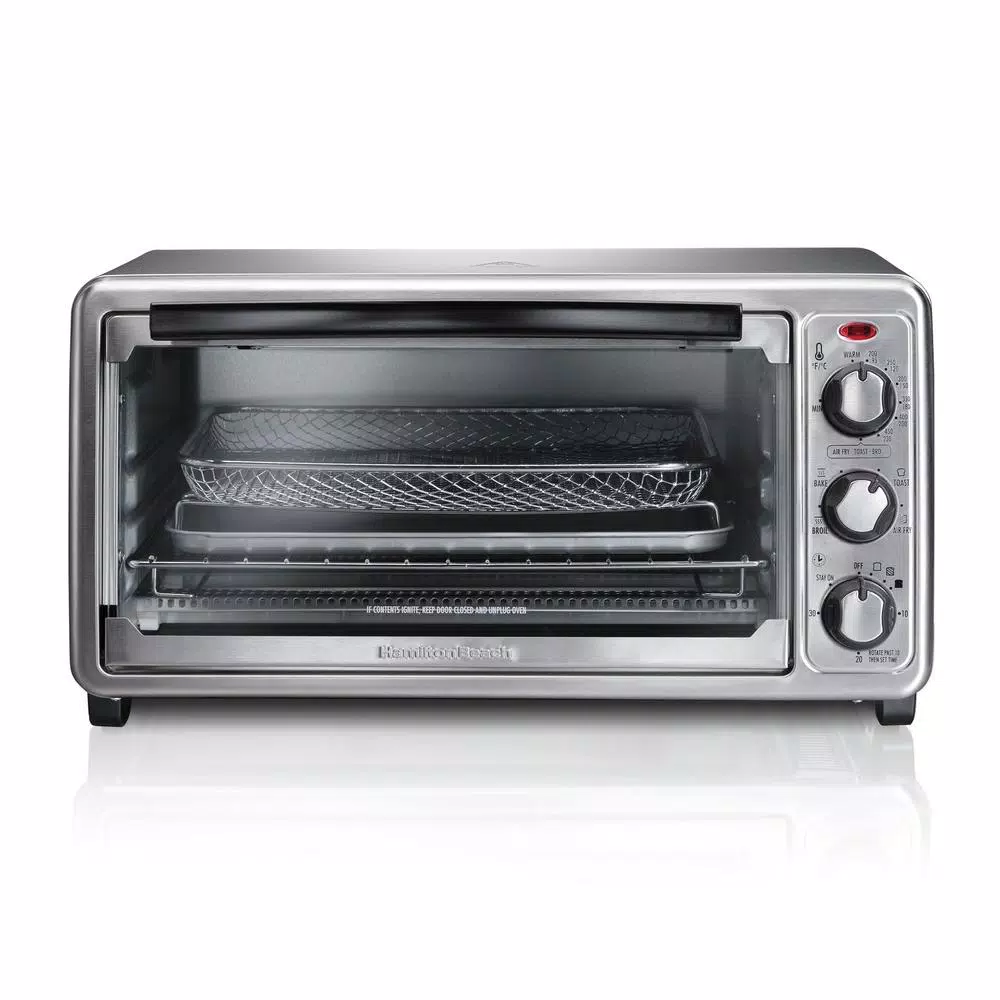 Hamilton Beach Sure Crisp 1440 W 6-Slice Stainless Steel Toaster Oven with Air Fry Toasters Hamilton Beach Sure Crisp 1440 W 6-Slice Stainless Steel Toaster Oven With Air Fry -Costway Shop stainless steel hamilton beach toaster ovens 31413 64 1000
