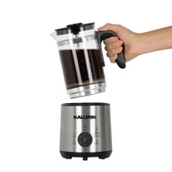Coffee Makers KALORIK Bartista 3-Cup Stainless Steel Electric French Press Coffee Maker 5 Coffee Makers KALORIK Bartista 3-Cup Stainless Steel Electric French Press Coffee Maker -Costway Shop stainless steel kalorik drip coffee makers drm 45395 ss 1f 1000