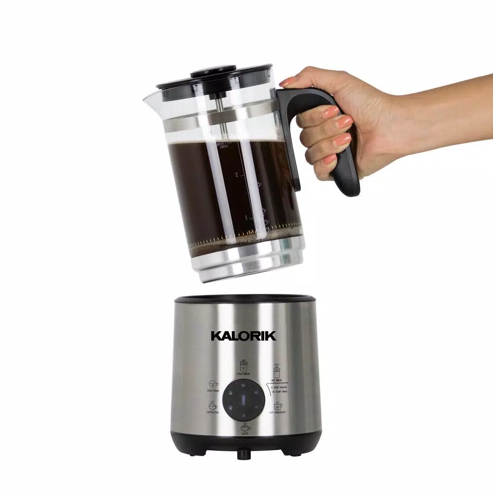 KALORIK Bartista 3-Cup Stainless Steel Electric French Press Coffee Maker Coffee Makers KALORIK Bartista 3-Cup Stainless Steel Electric French Press Coffee Maker -Costway Shop stainless steel kalorik drip coffee makers drm 45395 ss 1f 1000