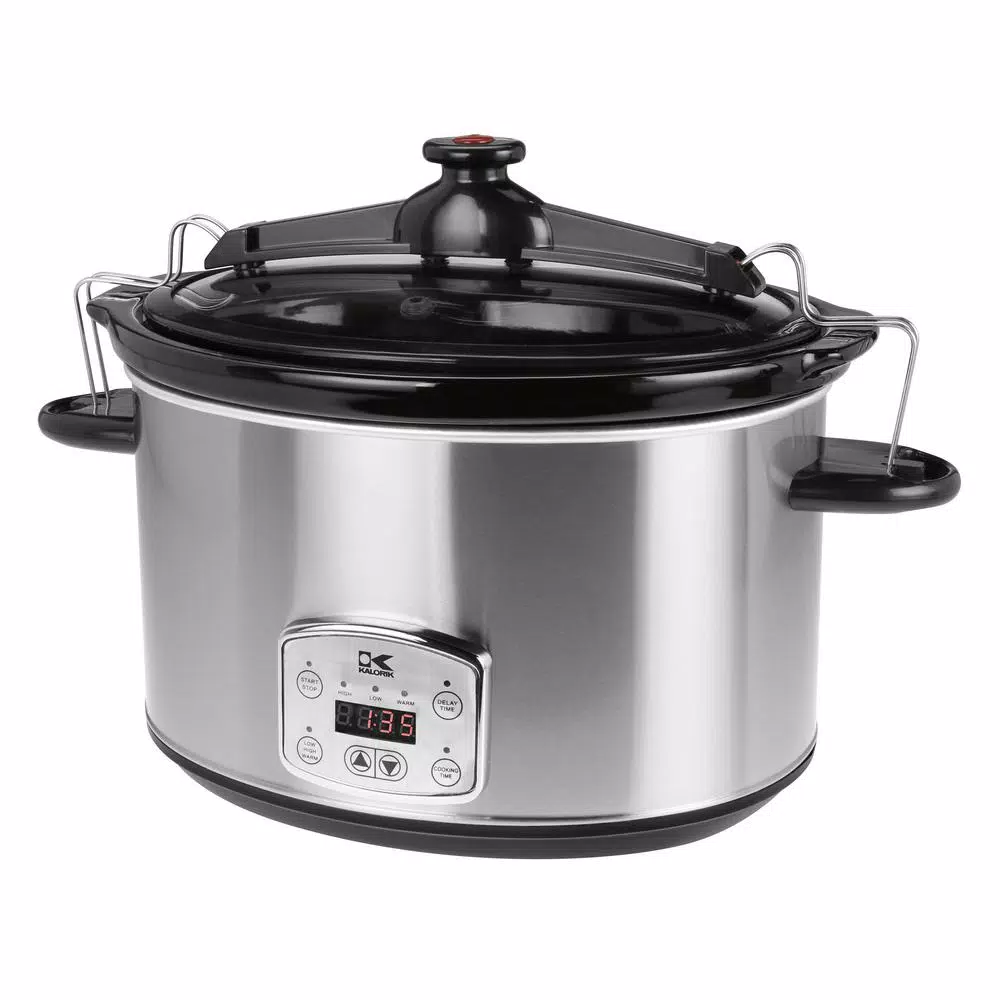 KALORIK 8 Qt. Stainless Steel Slow Cooker with Cool-Touch Handles Cookers KALORIK 8 Qt. Stainless Steel Slow Cooker With Cool-Touch Handles -Costway Shop stainless steel kalorik slow cookers sc 41175 ss 64 1000