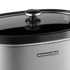 Cookers KitchenAid 6 Qt. Programmable Stainless Steel Slow Cooker With Built-In Timer And Temperature Settings -Costway Shop stainless steel kitchenaid slow cookers ksc6223ss 1f 1000
