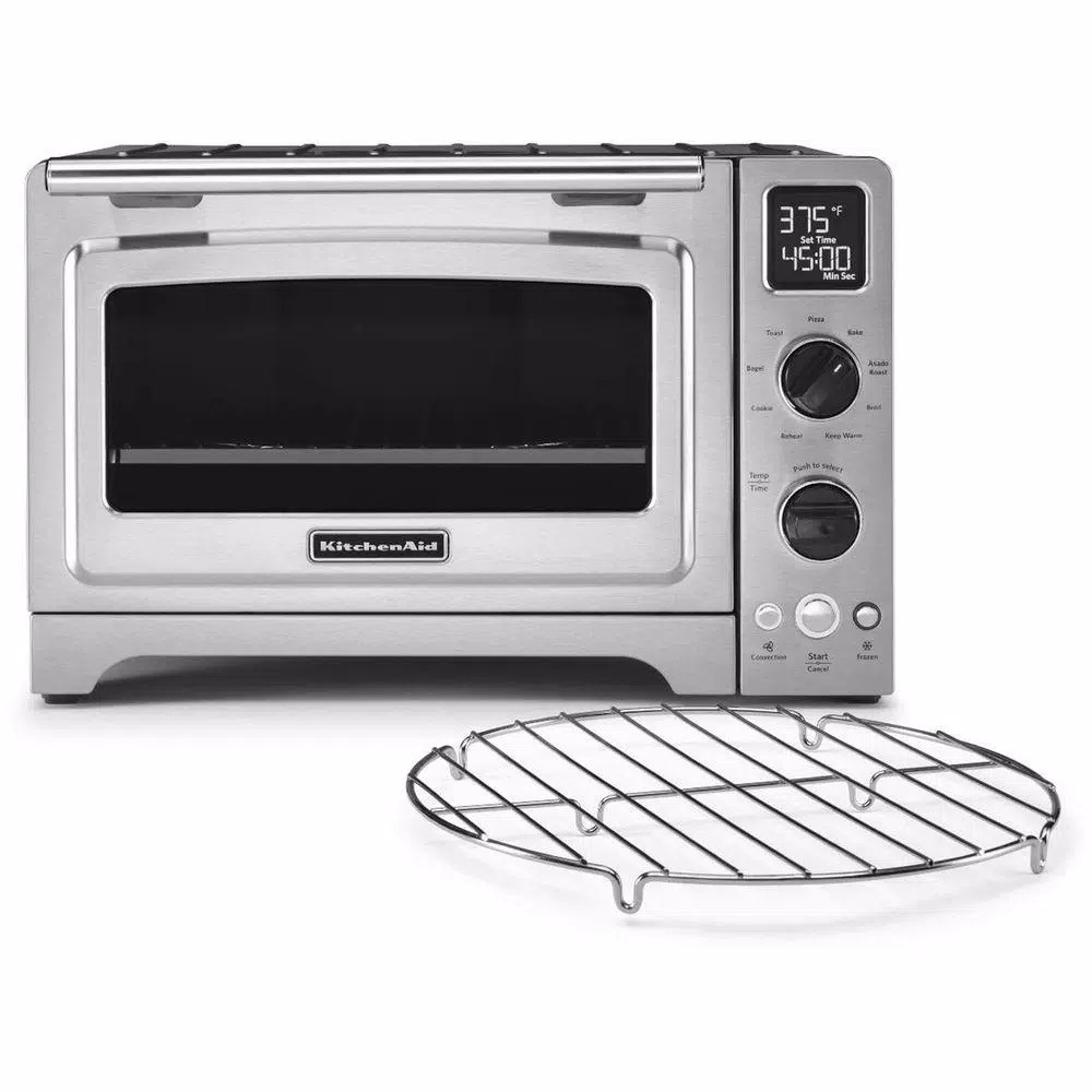 KitchenAid 1800 W 4-Slice Stainless Steel Convection Toaster Oven Toasters KitchenAid 1800 W 4-Slice Stainless Steel Convection Toaster Oven -Costway Shop stainless steel kitchenaid toaster ovens kco273ss 40 1000
