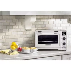 Toasters KitchenAid 1800 W 4-Slice Stainless Steel Convection Toaster Oven 6 Toasters KitchenAid 1800 W 4-Slice Stainless Steel Convection Toaster Oven -Costway Shop stainless steel kitchenaid toaster ovens kco273ss 77 1000