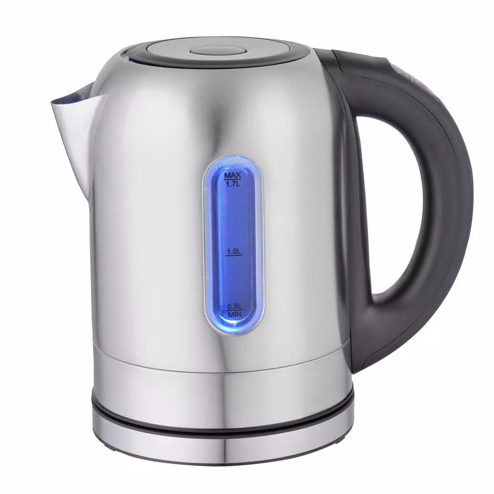 MegaChef 1.7 l Stainless Steel Electric Tea Kettle with 5 Preset Temperatures Electric Kettles MegaChef 1.7 L Stainless Steel Electric Tea Kettle With 5 Preset Temperatures -Costway Shop stainless steel megachef electric kettles 98596274m c3 1000