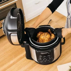 Cookers NINJA Foodi Deluxe 8 Qt. Black Electric Pressure Cooker And Air Fryer -Costway Shop stainless steel ninja electric pressure cookers fd401 44 1000
