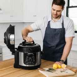 Cookers NINJA Foodi Deluxe 8 Qt. Black Electric Pressure Cooker And Air Fryer -Costway Shop stainless steel ninja electric pressure cookers fd401 c3 1000