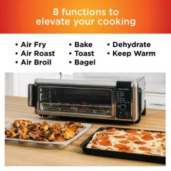 Toasters NINJA Stainless Steel Foodi Digital Air Fry Oven, Convection Oven, Toaster, Air Fryer, Flip-Away For Storage 11 Toasters NINJA Stainless Steel Foodi Digital Air Fry Oven, Convection Oven, Toaster, Air Fryer, Flip-Away For Storage -Costway Shop stainless steel ninja toaster ovens sp101 4f 1000