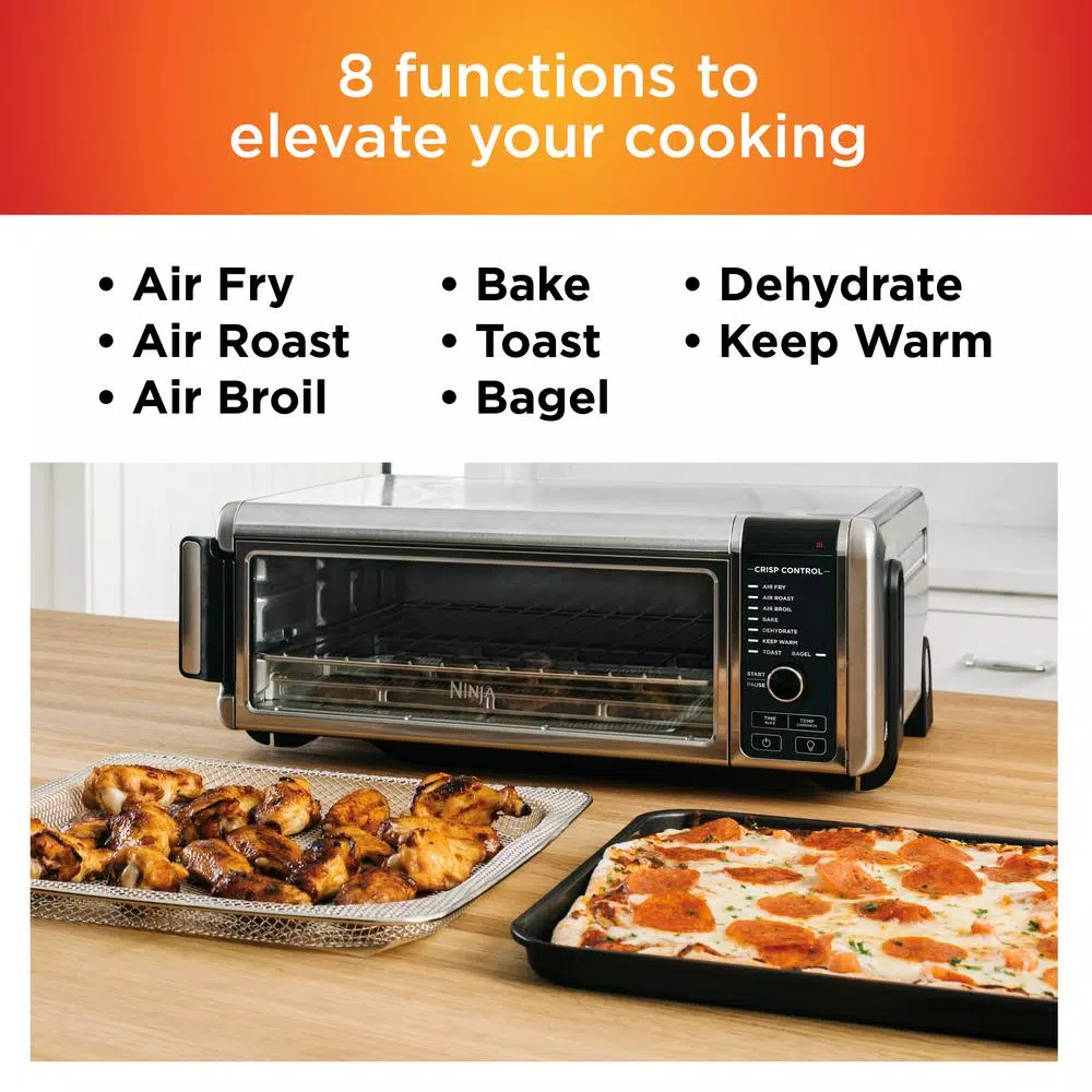 Toasters NINJA Stainless Steel Foodi Digital Air Fry Oven, Convection Oven, Toaster, Air Fryer, Flip-Away For Storage 5 Toasters NINJA Stainless Steel Foodi Digital Air Fry Oven, Convection Oven, Toaster, Air Fryer, Flip-Away For Storage - Image 3