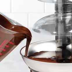 Dessert Makers Nostalgia 2 Lb. 3-Tier Chocolate Fondue Fountain -Costway Shop stainless steel nostalgia chocolate fountains cff 986 c3 1000