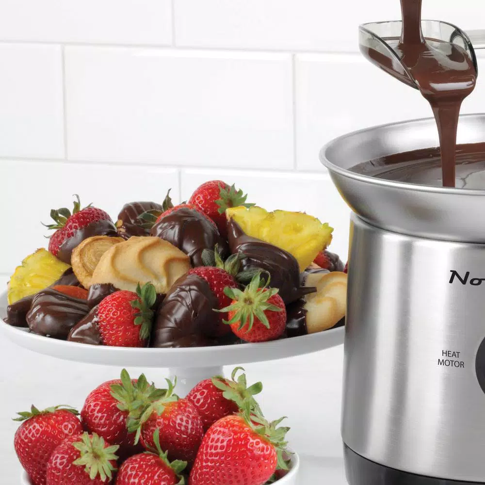 Nostalgia 3-Tier Stainless Steel Cascading Fondue Fountain Dessert Makers Nostalgia 3-Tier Stainless Steel Cascading Fondue Fountain -Costway Shop stainless steel nostalgia chocolate fountains cff1000 44 1000