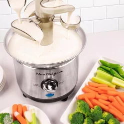 Dessert Makers Nostalgia 3-Tier Stainless Steel Cascading Fondue Fountain 10 Dessert Makers Nostalgia 3-Tier Stainless Steel Cascading Fondue Fountain -Costway Shop stainless steel nostalgia chocolate fountains cff1000 d4 1000