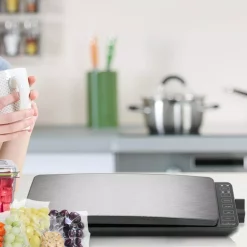 Food Processing NutriChef White With Reusable Vacuum Food Bags Stainless Steel Food Vacuum Sealer Electric Air Sealing Preserver System -Costway Shop stainless steel nutrichef food vacuum sealers pkvs35sts 31 1000