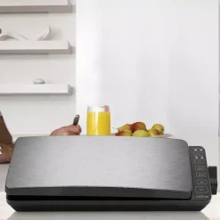 Food Processing NutriChef White With Reusable Vacuum Food Bags Stainless Steel Food Vacuum Sealer Electric Air Sealing Preserver System -Costway Shop stainless steel nutrichef food vacuum sealers pkvs35sts c3 1000