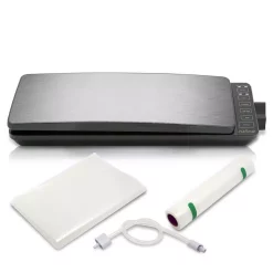 Food Processing NutriChef White With Reusable Vacuum Food Bags Stainless Steel Food Vacuum Sealer Electric Air Sealing Preserver System -Costway Shop stainless steel nutrichef food vacuum sealers pkvs35sts fa 1000