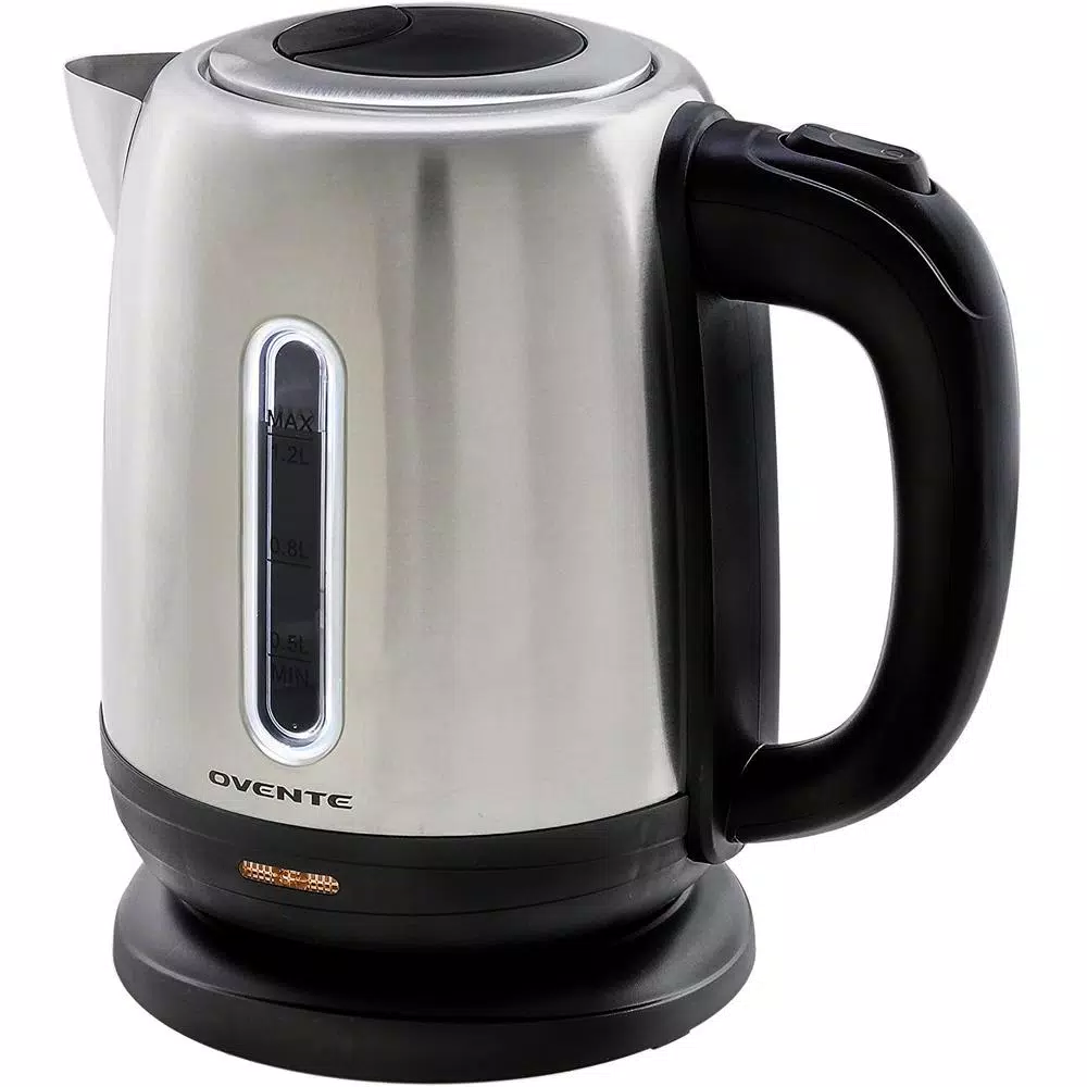 Ovente 5-Cup Stainless Steel Electric Kettle, BPA-Free, Concealed Heating Element, Auto Shut Off & Boil-Dry Protection Electric Kettles Ovente 5-Cup Stainless Steel Electric Kettle, BPA-Free, Concealed Heating Element, Auto Shut Off & Boil-Dry Protection -Costway Shop stainless steel ovente electric kettles ks22s 64 1000