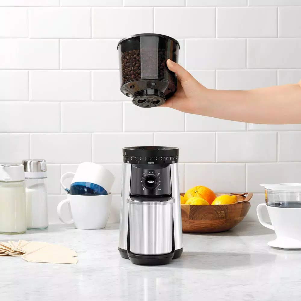Coffee Makers OXO 16 Oz. Stainless Steel Conical Coffee Grinder With Adjustable Settings 11 Coffee Makers OXO 16 Oz. Stainless Steel Conical Coffee Grinder With Adjustable Settings - Image 9