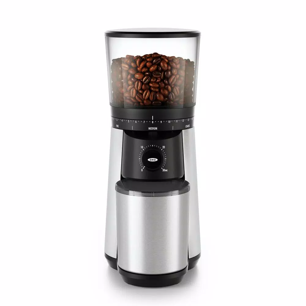 Coffee Makers OXO 16 Oz. Stainless Steel Conical Coffee Grinder With Adjustable Settings 4 Coffee Makers OXO 16 Oz. Stainless Steel Conical Coffee Grinder With Adjustable Settings - Image 2