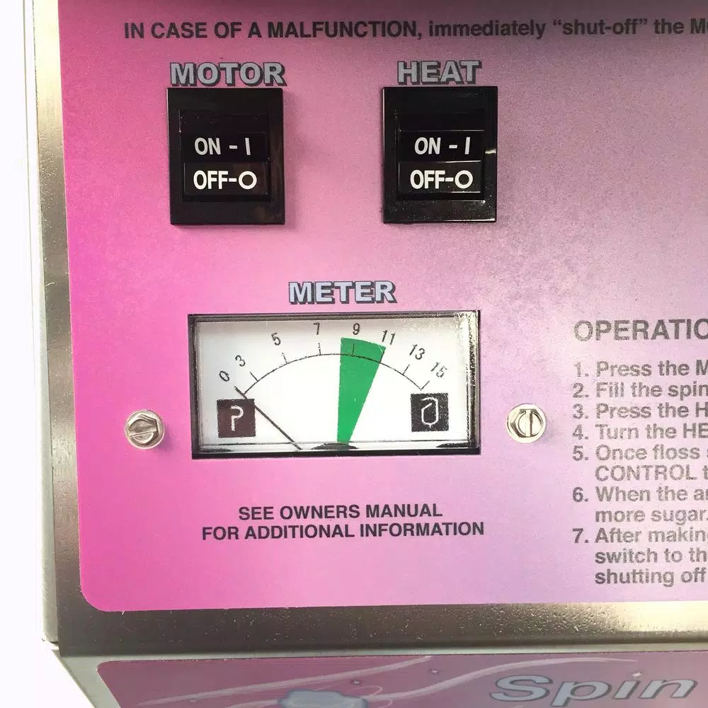 Dessert Makers Paragon Spin Magic 5 Stainless Steel Countertop Cotton Candy Machine 8 Dessert Makers Paragon Spin Magic 5 Stainless Steel Countertop Cotton Candy Machine - Image 6