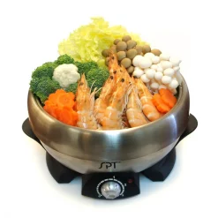 Cookers SPT Shabu-Shabu 3 Qt. Stainless Steel Electric Multi-Cooker With Stainless Steel Pot -Costway Shop stainless steel spt multi cookers ss 301 76 1000