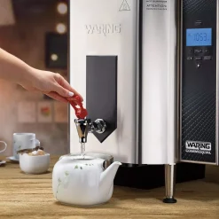 Electric Kettles Waring Commercial Silver 160-Cup 10-Gal Hot Water Dispenser 120-Volts 5 To 15 Plug -Costway Shop stainless steel waring commercial electric kettles wwb10g 31 1000