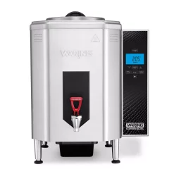 Electric Kettles Waring Commercial Silver 160-Cup 10-Gal Hot Water Dispenser 120-Volts 5 To 15 Plug