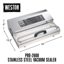 Food Processing Weston Pro 2600 Stainless Steel Food Vacuum Sealer -Costway Shop stainless steel weston food vacuum sealers 65 1301 w 66 1000