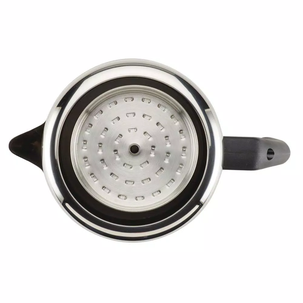 Farberware 12-Cup Classic Stainless Steel with Blue Knob Coffee Percolator Coffee Makers Farberware 12-Cup Classic Stainless Steel With Blue Knob Coffee Percolator -Costway Shop stainless steel with glass blue knob farberware french presses 47794 a0 1000