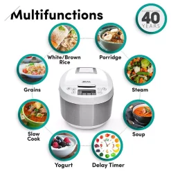 Cookers AROMA 3 Qt. White Electric Multicooker -Costway Shop white aroma multi cookers arc 6206c 4f 1000