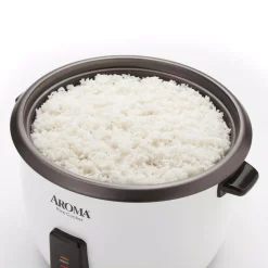 Cookers AROMA Pot-Style 6-Cup White Rice Cooker 7 Cookers AROMA Pot-Style 6-Cup White Rice Cooker -Costway Shop white aroma rice cookers arc 743 1ng 1f 1000