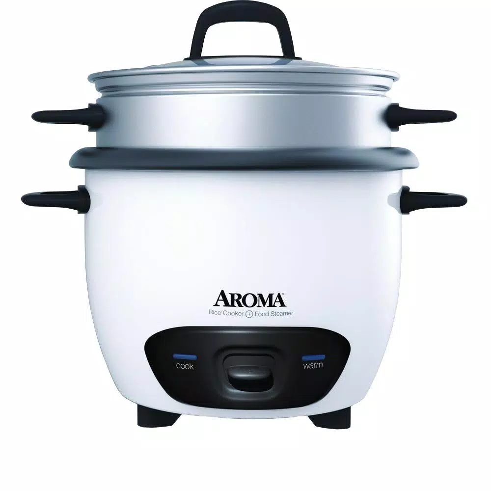 AROMA Pot-Style 6-Cup White Rice Cooker Cookers AROMA Pot-Style 6-Cup White Rice Cooker -Costway Shop white aroma rice cookers arc 743 1ng 64 1000