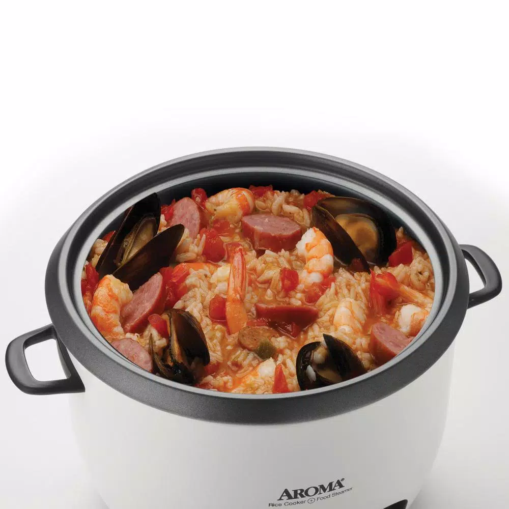 AROMA Pot-Style 6-Cup White Rice Cooker Cookers AROMA Pot-Style 6-Cup White Rice Cooker -Costway Shop white aroma rice cookers arc 743 1ng c3 1000