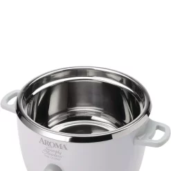 Cookers AROMA Simply 6-Cup Stainless Steel White Rice Cooker With Measuring Cup And Serving Spatula 5 Cookers AROMA Simply 6-Cup Stainless Steel White Rice Cooker With Measuring Cup And Serving Spatula -Costway Shop white aroma rice cookers arc 753sg 4f 1000