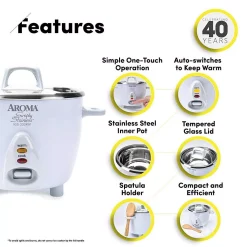 Cookers AROMA 14-Cup Rice Cooker In White 5 Cookers AROMA 14-Cup Rice Cooker In White -Costway Shop white aroma rice cookers arc 757sg 1f 1000