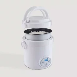 Cookers AROMA 3-Cup White Mini Rice Cooker With Non-Stick Cooking Pot 7 Cookers AROMA 3-Cup White Mini Rice Cooker With Non-Stick Cooking Pot -Costway Shop white aroma rice cookers mrc 903d 1f 1000