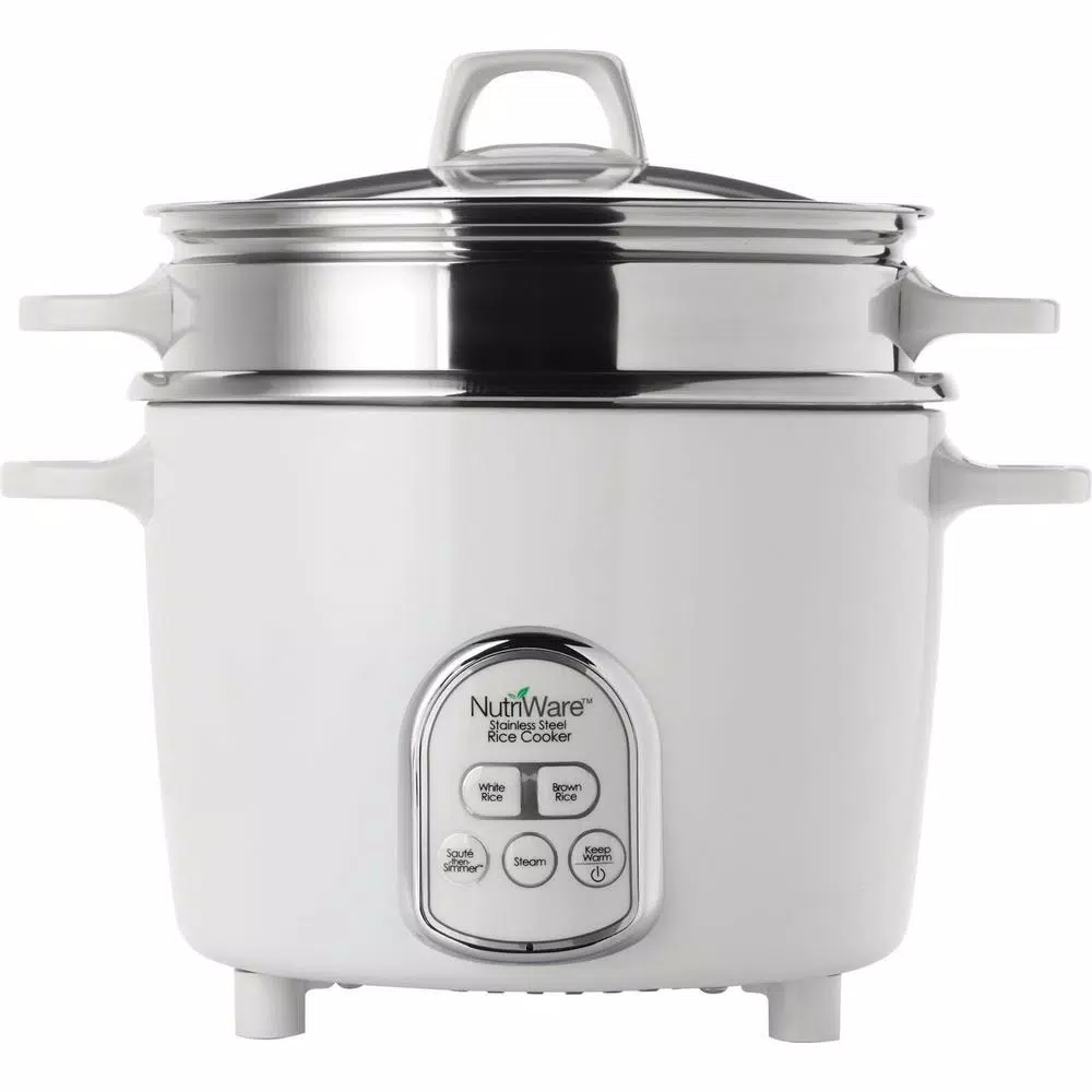 AROMA NutriWare Digital Pot Style 7-Cup Rice Cooker with Glass Lid and Non-Stick Pot Cookers AROMA NutriWare Digital Pot Style 7-Cup Rice Cooker With Glass Lid And Non-Stick Pot -Costway Shop white aroma rice cookers nrc 687sd 1sg 64 1000