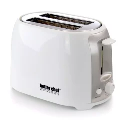 Toasters Better Chef 2-Slice White Wide Slot Toaster With Cool-Touch Exterior