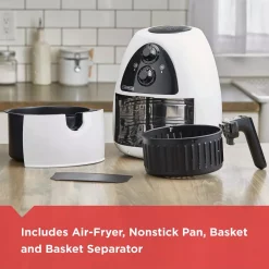 Air Fryers BLACK+DECKER Purifry 2 Qt. White Air Fryer 6 Air Fryers BLACK+DECKER Purifry 2 Qt. White Air Fryer -Costway Shop white black black decker air fryers hf100wd 1d 1000