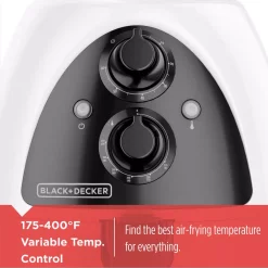 Air Fryers BLACK+DECKER Purifry 2 Qt. White Air Fryer 4 Air Fryers BLACK+DECKER Purifry 2 Qt. White Air Fryer -Costway Shop white black black decker air fryers hf100wd 40 1000