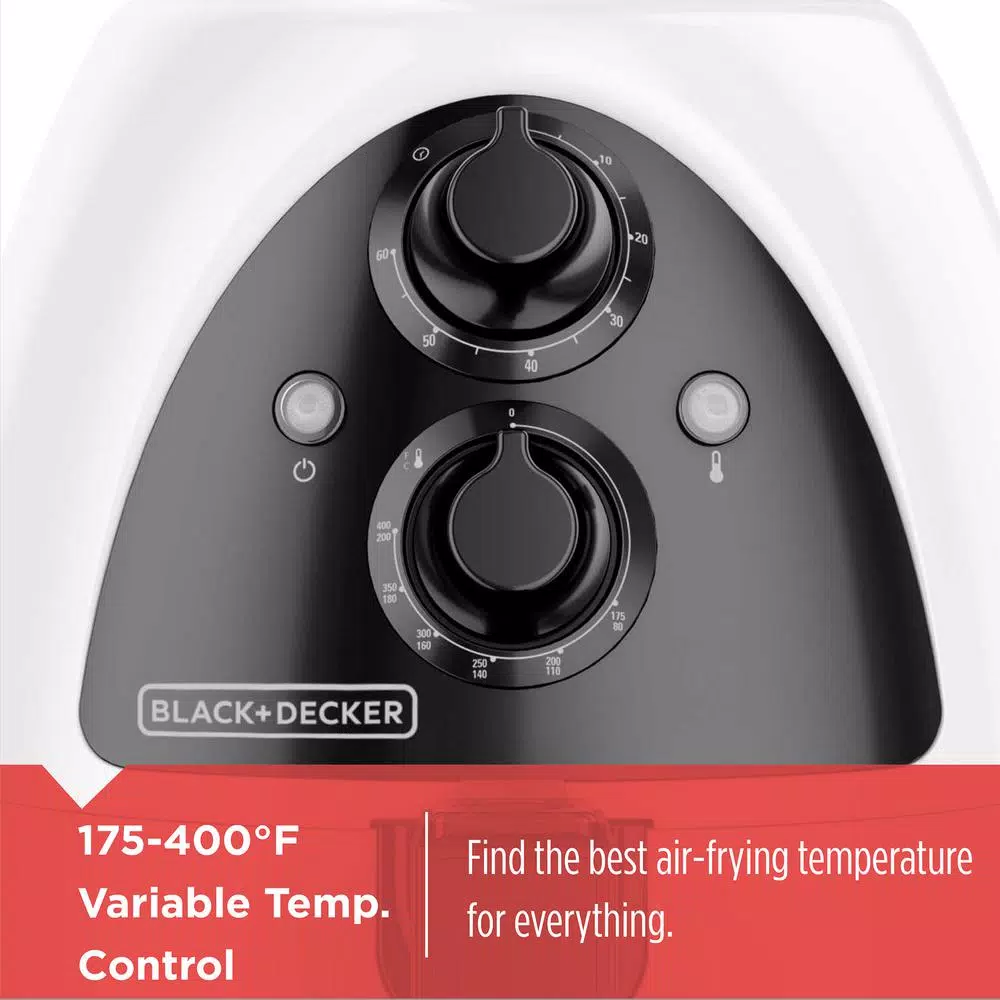 BLACK+DECKER Purifry 2 Qt. White Air Fryer Air Fryers BLACK+DECKER Purifry 2 Qt. White Air Fryer -Costway Shop white black black decker air fryers hf100wd 40 1000