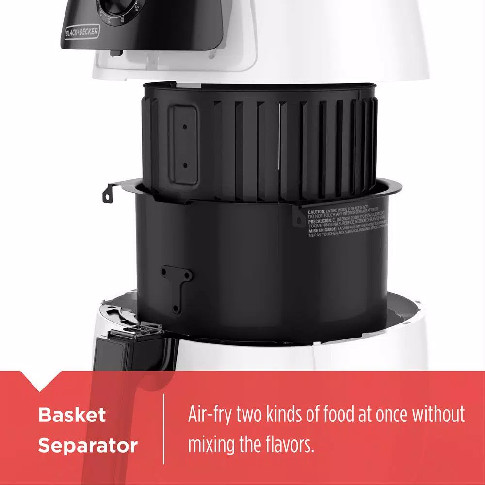 BLACK+DECKER Purifry 2 Qt. White Air Fryer Air Fryers BLACK+DECKER Purifry 2 Qt. White Air Fryer -Costway Shop white black black decker air fryers hf100wd a0 1000