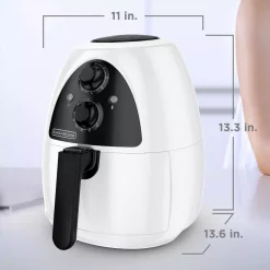 Air Fryers BLACK+DECKER Purifry 2 Qt. White Air Fryer 9 Air Fryers BLACK+DECKER Purifry 2 Qt. White Air Fryer -Costway Shop white black black decker air fryers hf100wd c3 1000