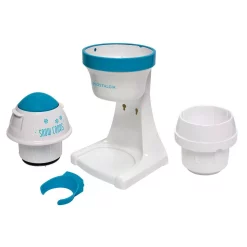 Dessert Makers Nostalgia 8 Oz. Blue And White Countertop Snow Cone Machine -Costway Shop white blue nostalgia snow cone machines ism1000 44 1000
